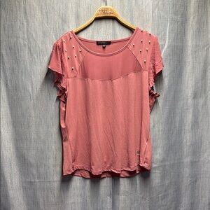 🇺🇸 Adrienne Vittadini Pink Women's blouse size XL